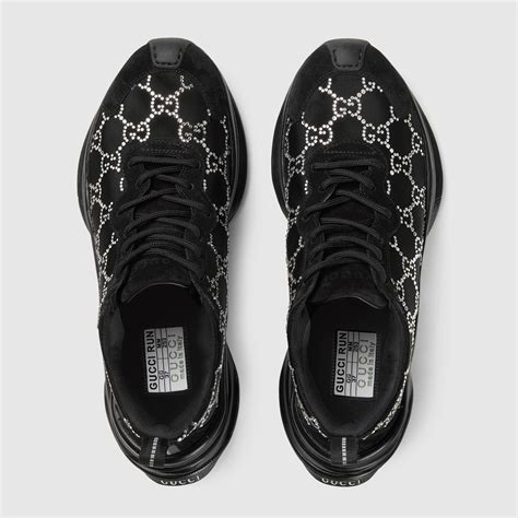 gucci sneakers dark blue|Gucci crystal studded sneakers.